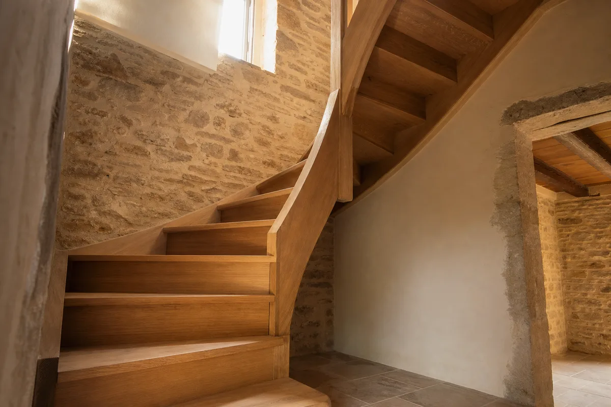 Escalier sur mesure à Dijon : fabrication bois, formes et prix